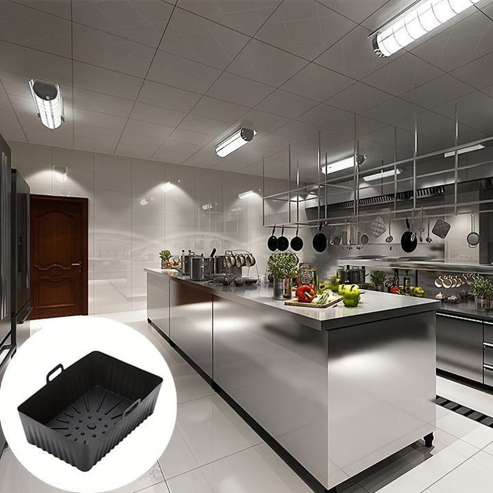 Revestimientos de Silicona para Freidora de Aire (21.49cm), Cuencos para Cestas, Bandejas de Horneado Reutilizables, Accesorios para Horno