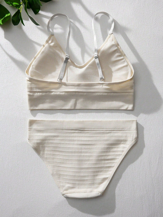 unicolor Sujetador sin aro & Set bragas