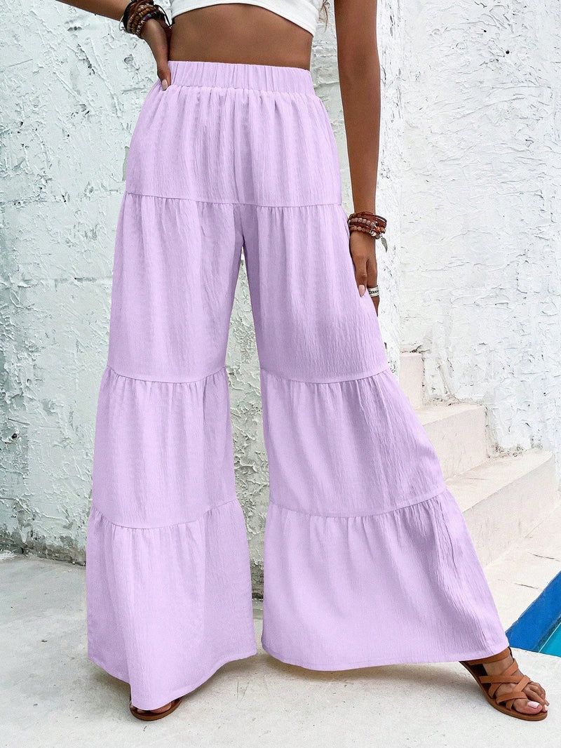 Lune pantalones elegantes y comodos con textura para damas de oficina