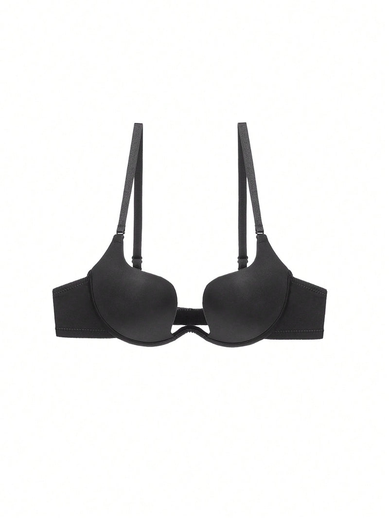 Sujetador Push Up Para Mujer Con Copas Acolchadas Y Diseno De Escote Bajo