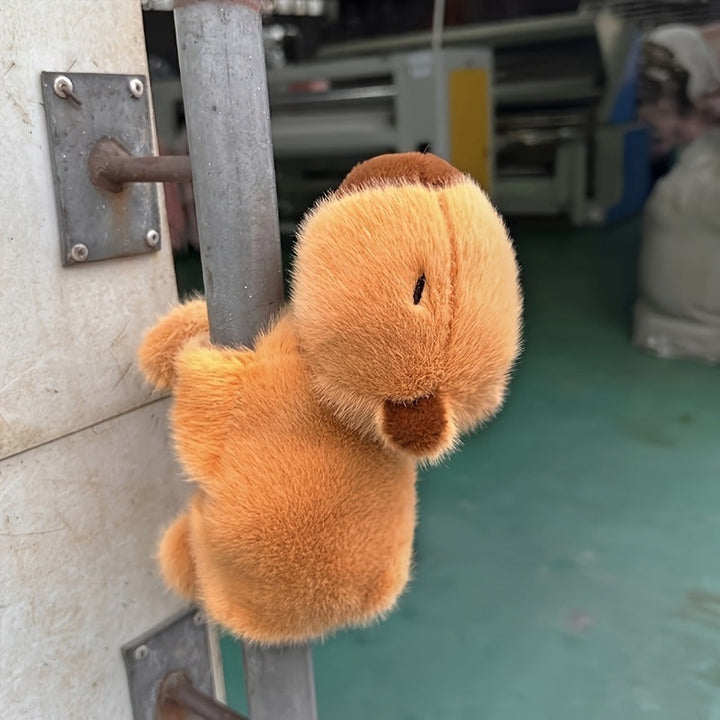 1 peluche de carpincho de 20 cm, anillo para cortinas, multifuncional