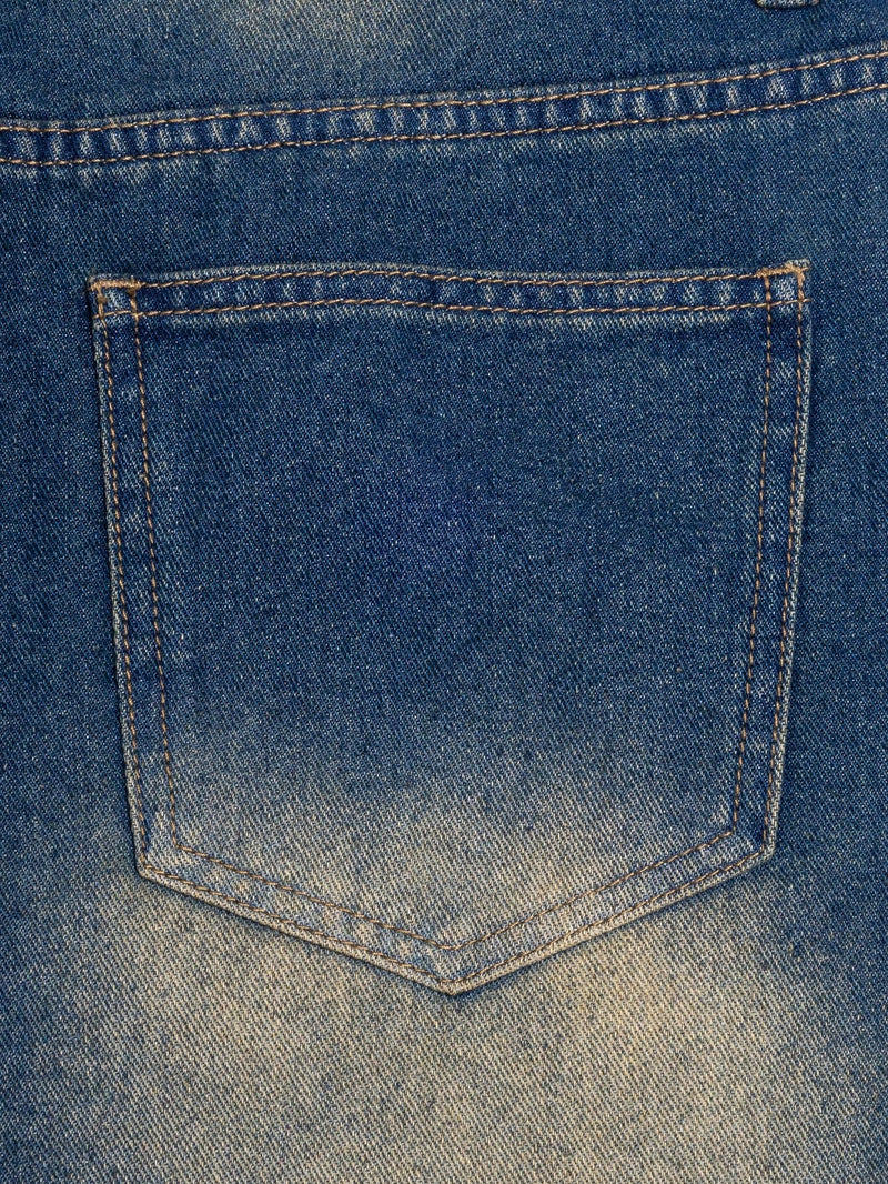 Coolane Jeans sueltos rasgados y lavados de pierna ancha para usar en primavera/verano con un estilo casual