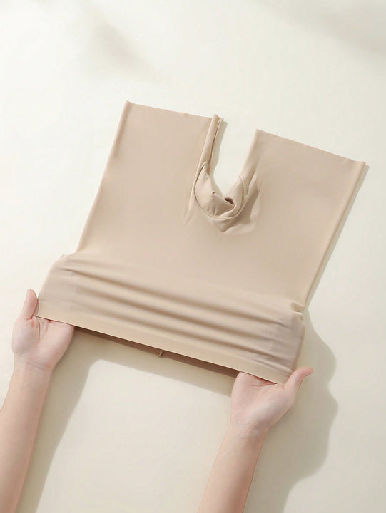 1 pieza short moldeador sin costuras de talle alto, ropa interior de control para mujeres, marron