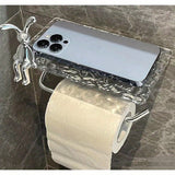 Portarrollos de papel higiénico acrílico con soporte para teléfono - No se requiere taladrar, Halloween, Decoraciones navideñas