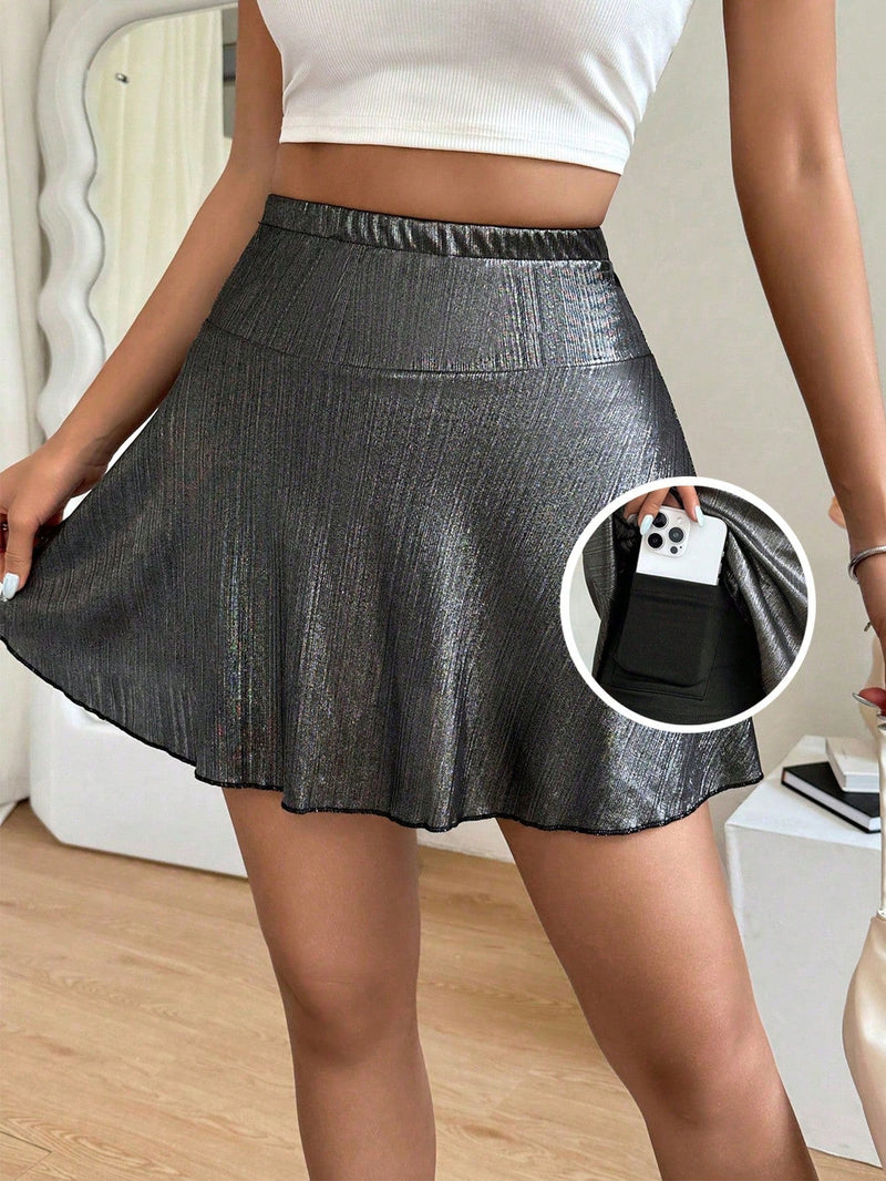 Essnce Pantalones cortos de moda para mujeres con bolsillo seguro para telefono movil