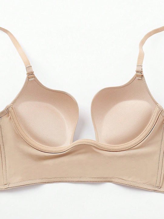 Sujetador Push-up Sexy Sin Costuras Para Mujer Con Soporte Con Aros Y Superficie Reflectante De Luz