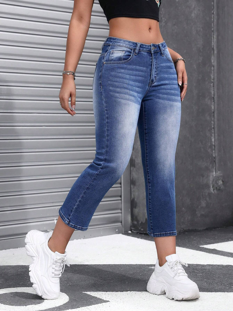 EZwear Jeans casuales lisos para mujer para uso diario