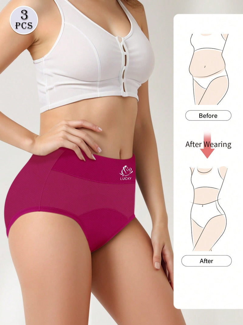 3 piezas/paquete Bragas fisiologicas para mujer, ropa interior de seguridad en forma de triangulo, a prueba de fugas y comodas