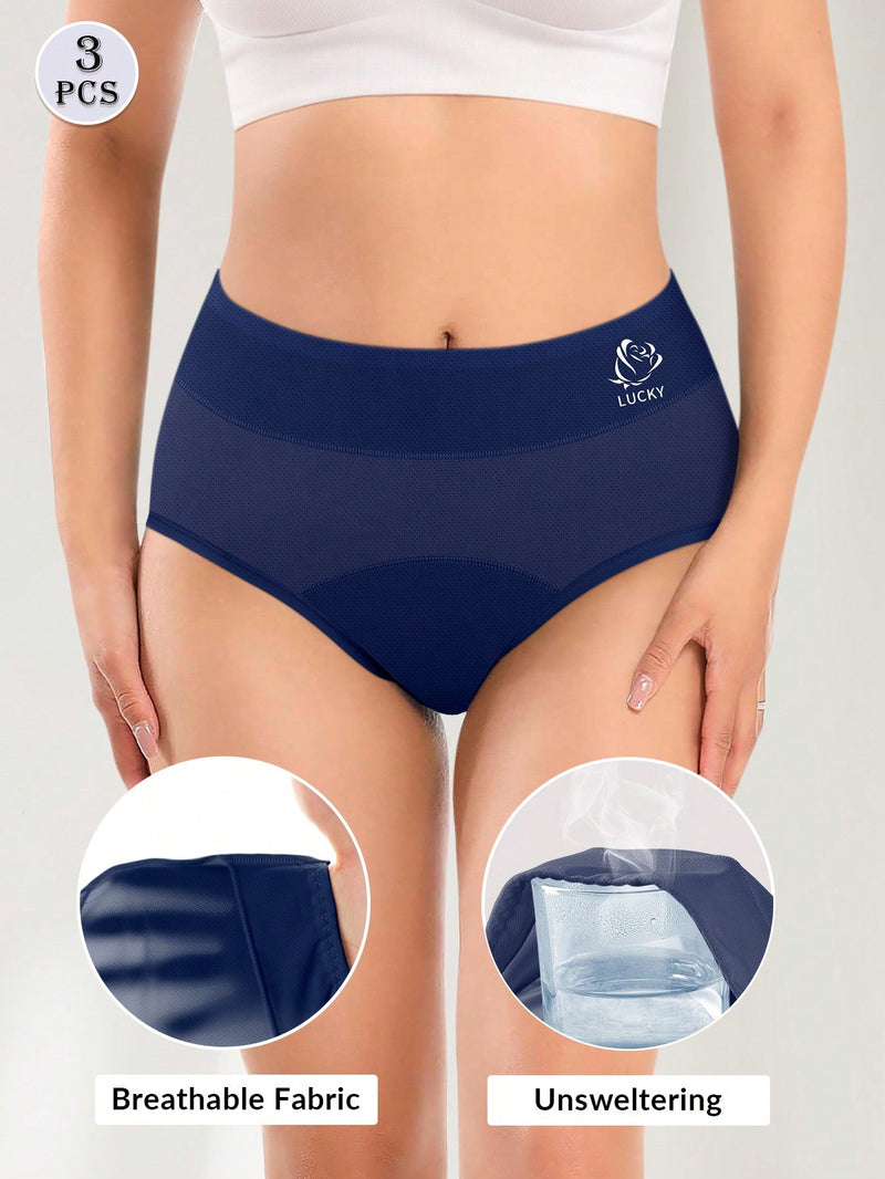 3 piezas/paquete Bragas fisiologicas para mujer, ropa interior de seguridad en forma de triangulo, a prueba de fugas y comodas