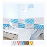 5pcs Paneles de Pared Autoadhesivos 3D para Cabeceras - Pegatinas de Espuma Insonorizantes y Anticolisión, Patrón Floral, Instalación Fácil para Cabeceras de Cama Doble, Disponibles en Marrón, Azul, Rosa, Blanco, Verde, Amarillo