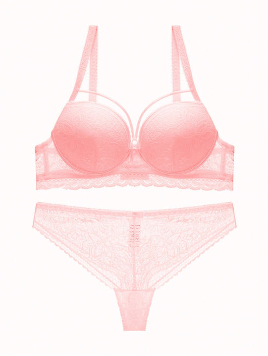 Conjunto de sosten y panty sexy de encaje de moda