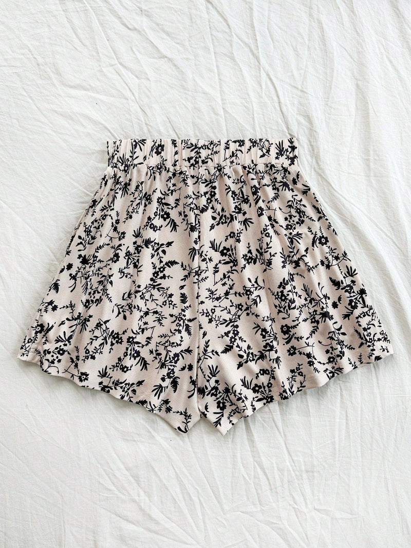 WYWH Shorts florales de cintura alta para vacaciones y uso casual