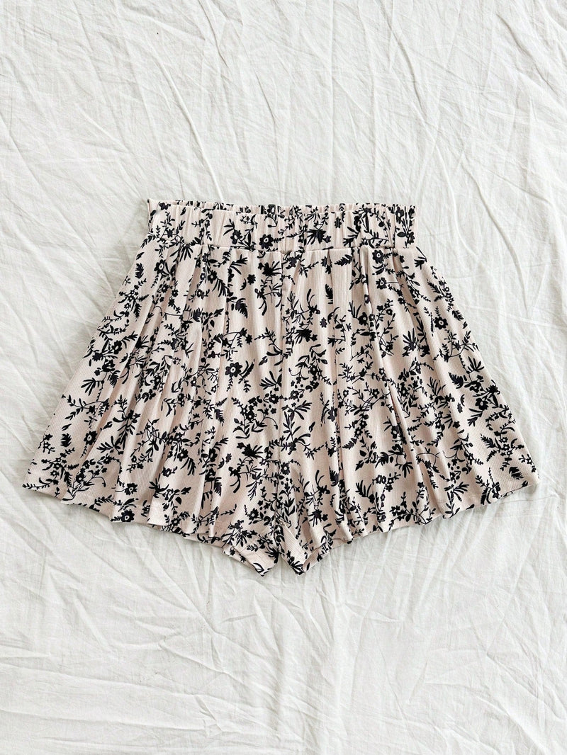 WYWH Shorts florales de cintura alta para vacaciones y uso casual