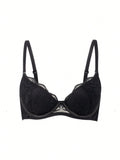 NEW Sujetador de realce transpirable y comodo con aros en color negro para mujer