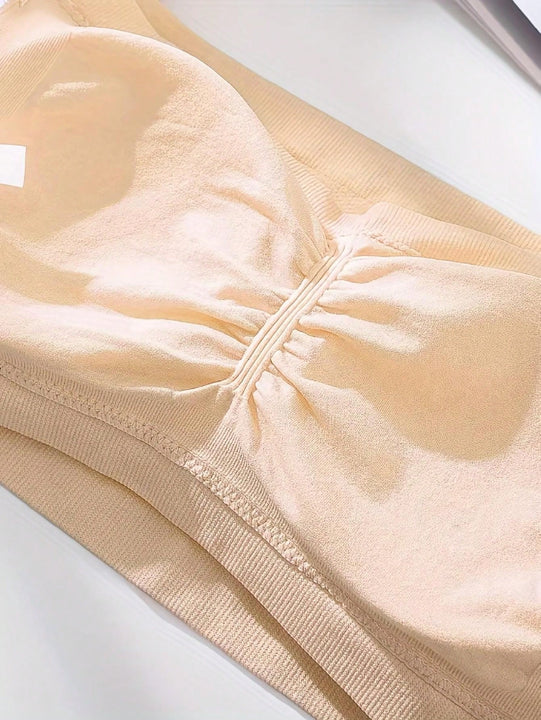 Sujetador tubular solido sin costuras, abullonado y altamente elastico