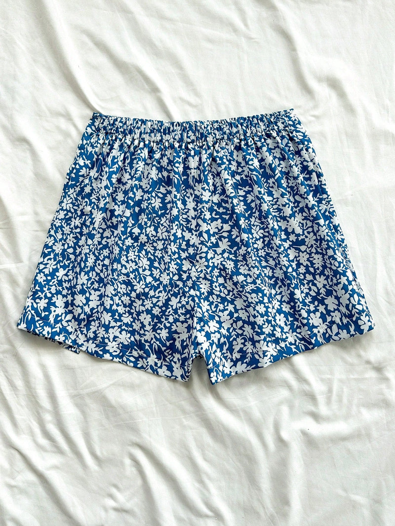 WYWH Shorts casuales de verano con flores Ditsy de cintura alta para vacaciones