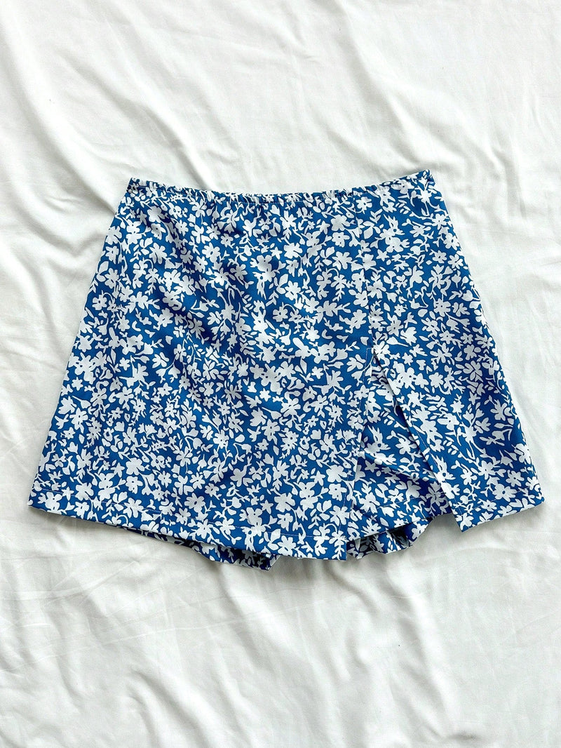 WYWH Shorts casuales de verano con flores Ditsy de cintura alta para vacaciones