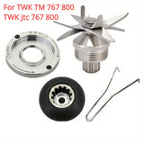 Conjunto de cuchilla de repuesto compatible con la licuadora TWK TM 767 800 Jtc - Incluye cuchillo de corte, anillo de sellado, casquillo de transmisión, herramienta de extracción para los electrodomésticos de cocina Biolomix T5200 Gastrorag B020B