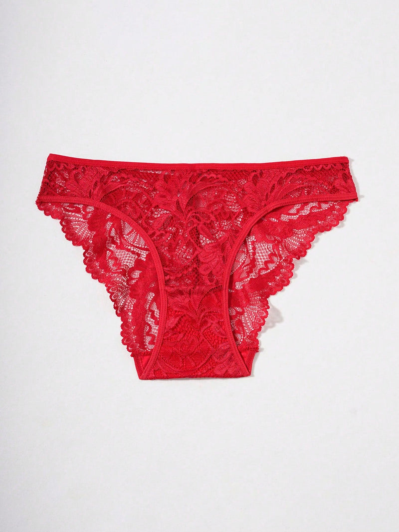 Mujeres Panties Sexy triangulares de encaje de unicolor (1 pieza)