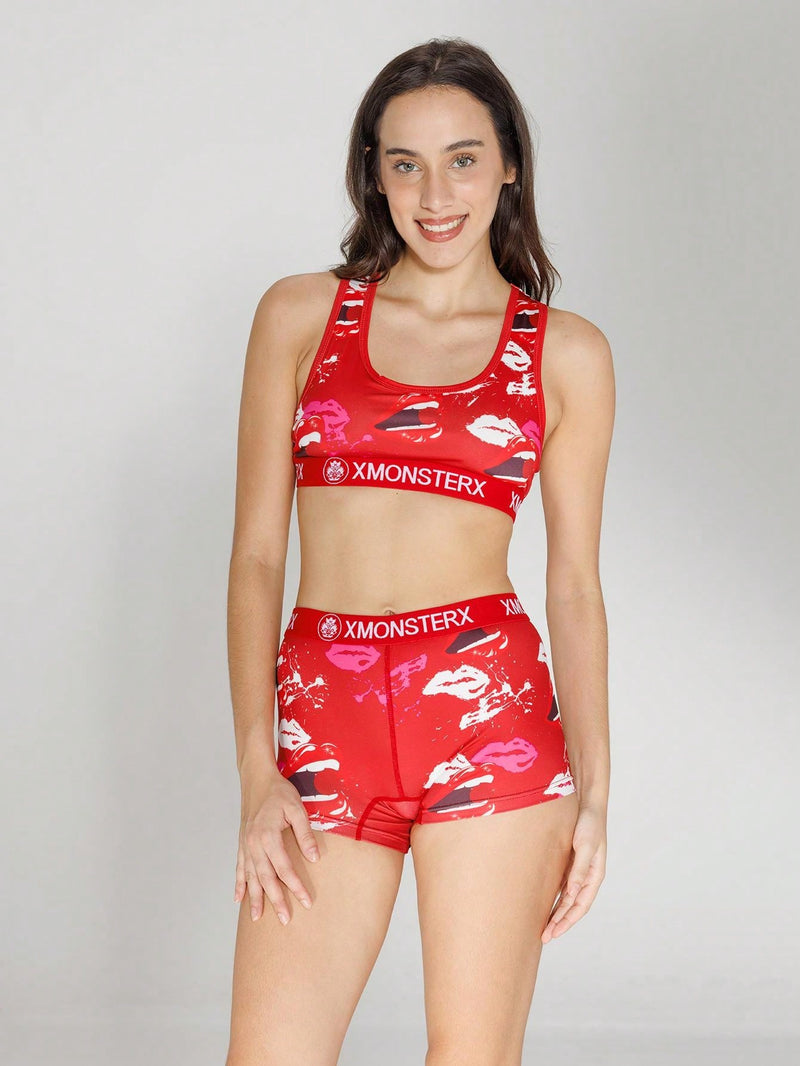 Conjunto de ropa interior y sujetador deportivo para mujer, conjunto de 2 piezas de sujetador deportivo y shorts deportivos para mujer