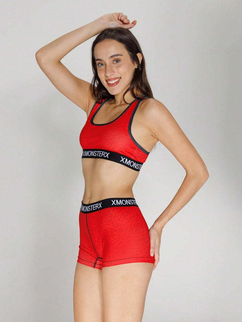 Conjunto de Brasier deportivo y ropa interior para mujeres, conjunto de top y shorts deportivos para ciclismo