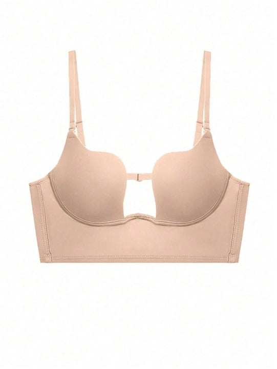 Sujetador Push-up Sexy Sin Costuras Para Mujer Con Soporte Con Aros Y Superficie Reflectante De Luz