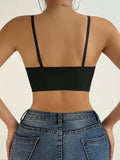 NEW 1 pieza Sosten de hombro ajustable sin costuras para mujer, con almohadillas removibles y estilo sexy