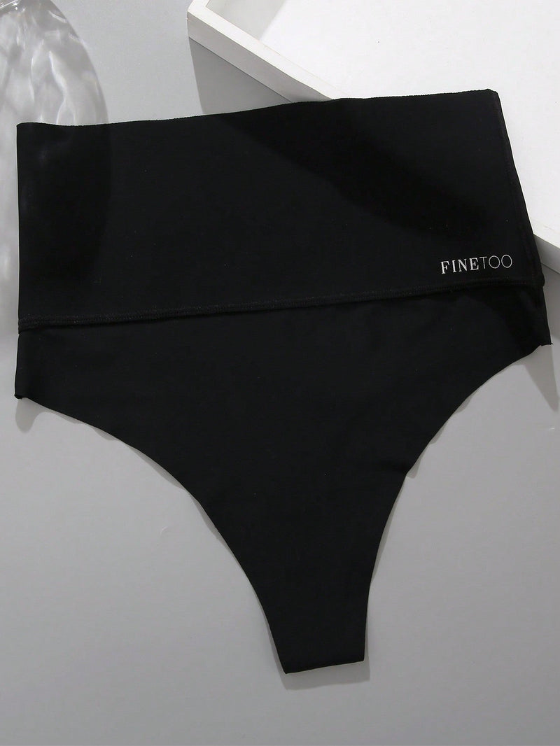 Tanga Con Control De Barriga De Cintura Alta, Sin Costuras, Adhesivo Antideslizante, 1 Pieza Para Mujer