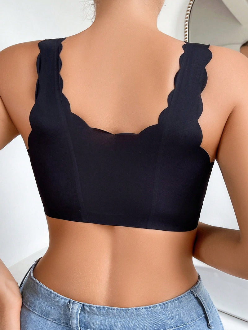 Chaleco de encaje para mujer con espalda de belleza, Brasier push-up sin cables, ropa interior sin costuras, 1 pieza