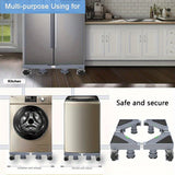 Base Ajustable y Extraíble para Electrodomésticos - Acero Inoxidable, Apto para Lavadoras, Refrigeradores y Secadoras, Rodillo Fácil de Nivelar en Cualquier Superficie, Electrodomésticos Inconvenientes, Rodillo Universal