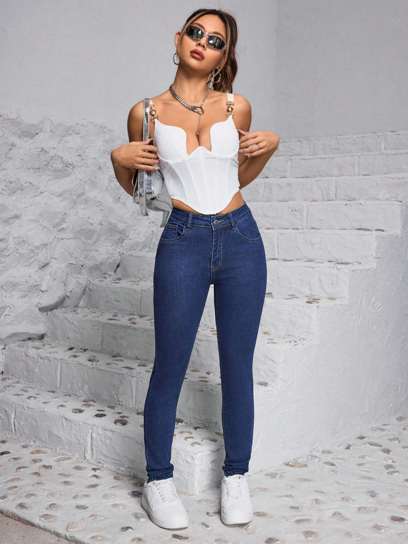 EZwear Jeans ajustados casuales de mujer