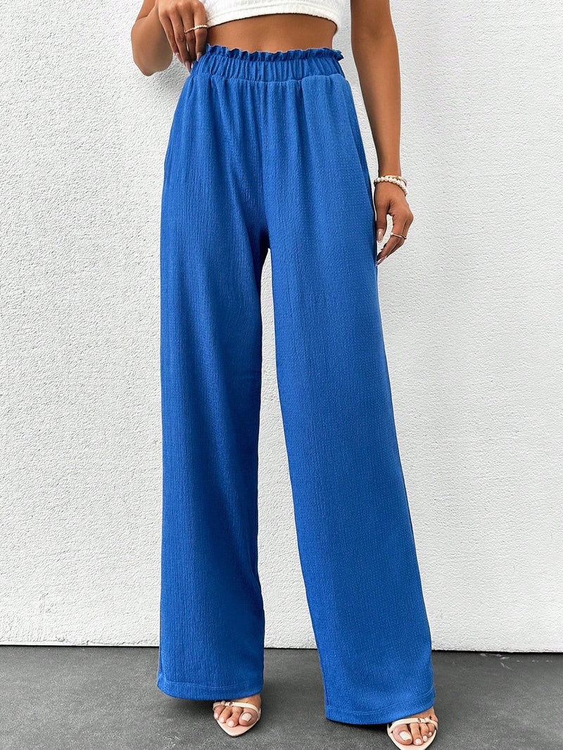 Tall pantalones de pierna ancha con cintura tipo saco