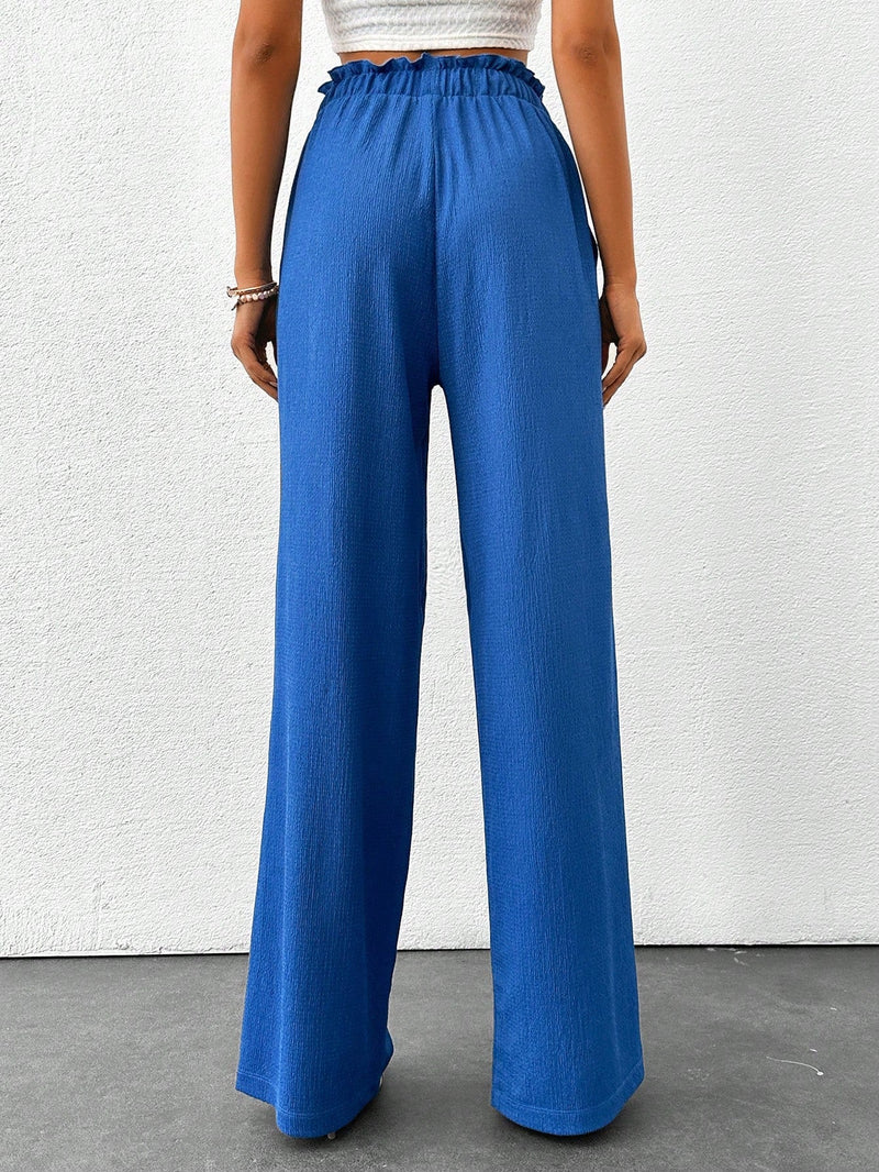 Tall pantalones de pierna ancha con cintura tipo saco