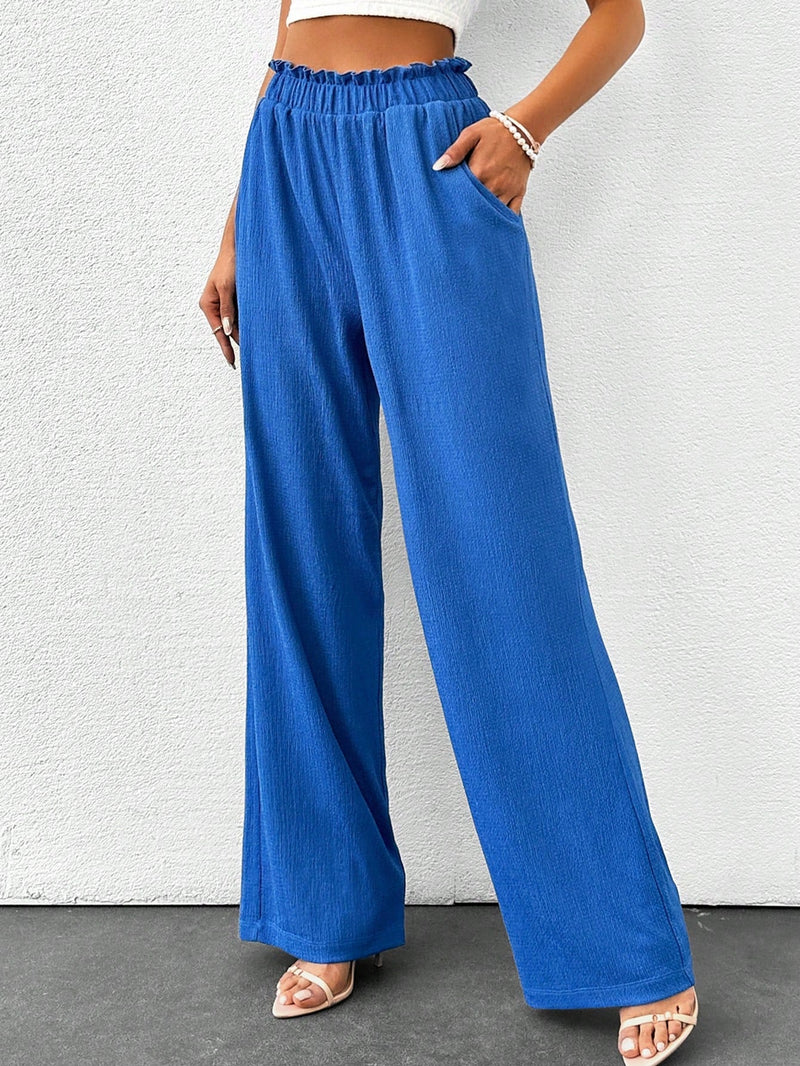 Tall pantalones de pierna ancha con cintura tipo saco