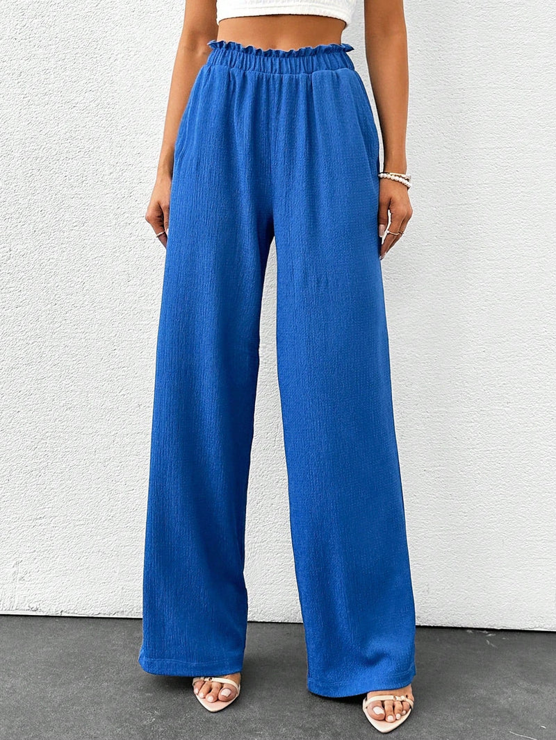 Tall pantalones de pierna ancha con cintura tipo saco