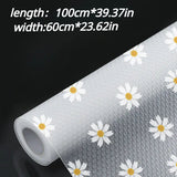 Rollos de forro de cajón impermeable y no adhesivo - Alfombrilla espesa y a prueba de humedad para armarios de cocina, armarios y armarios de zapatos - Resistente a la moho, aceite y derrames, fácil de cortar, forro de estantería para cocina, kits de mol