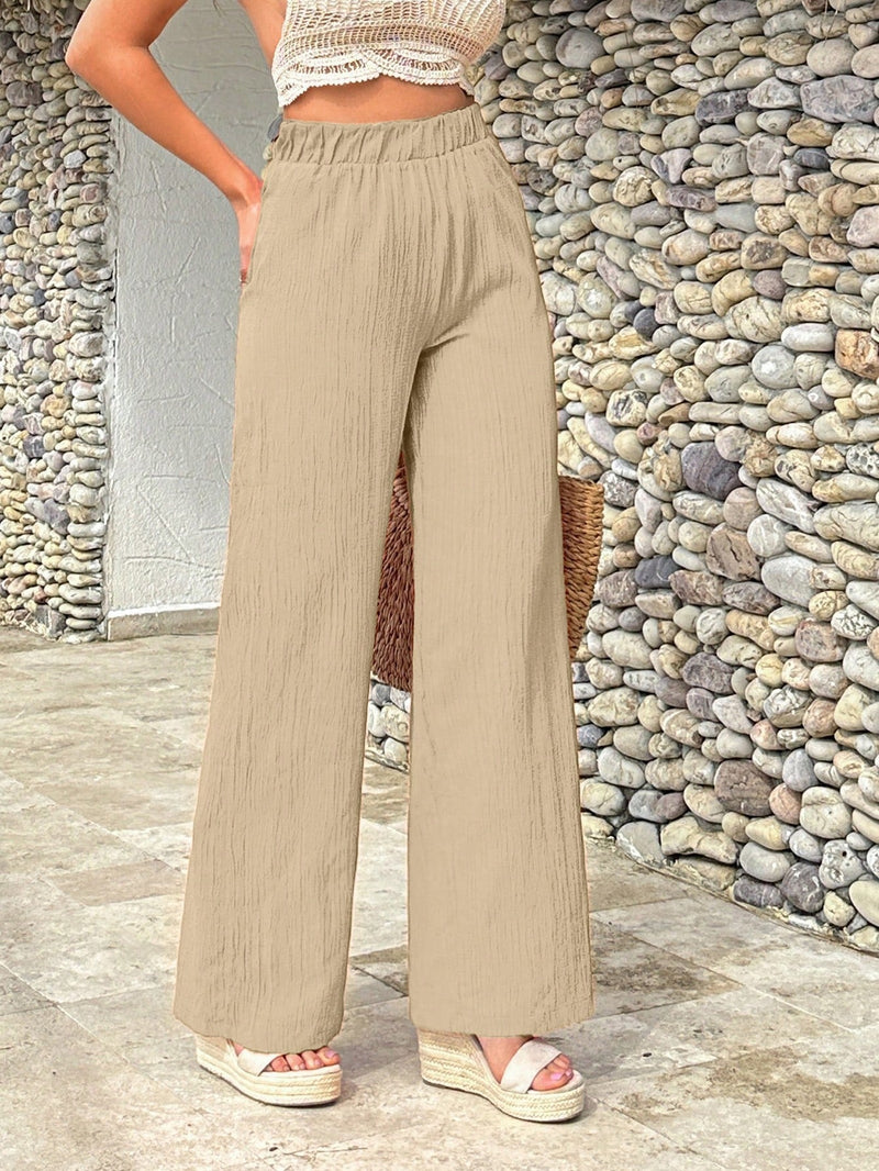 Pantalon comodo de color naranja para mujer