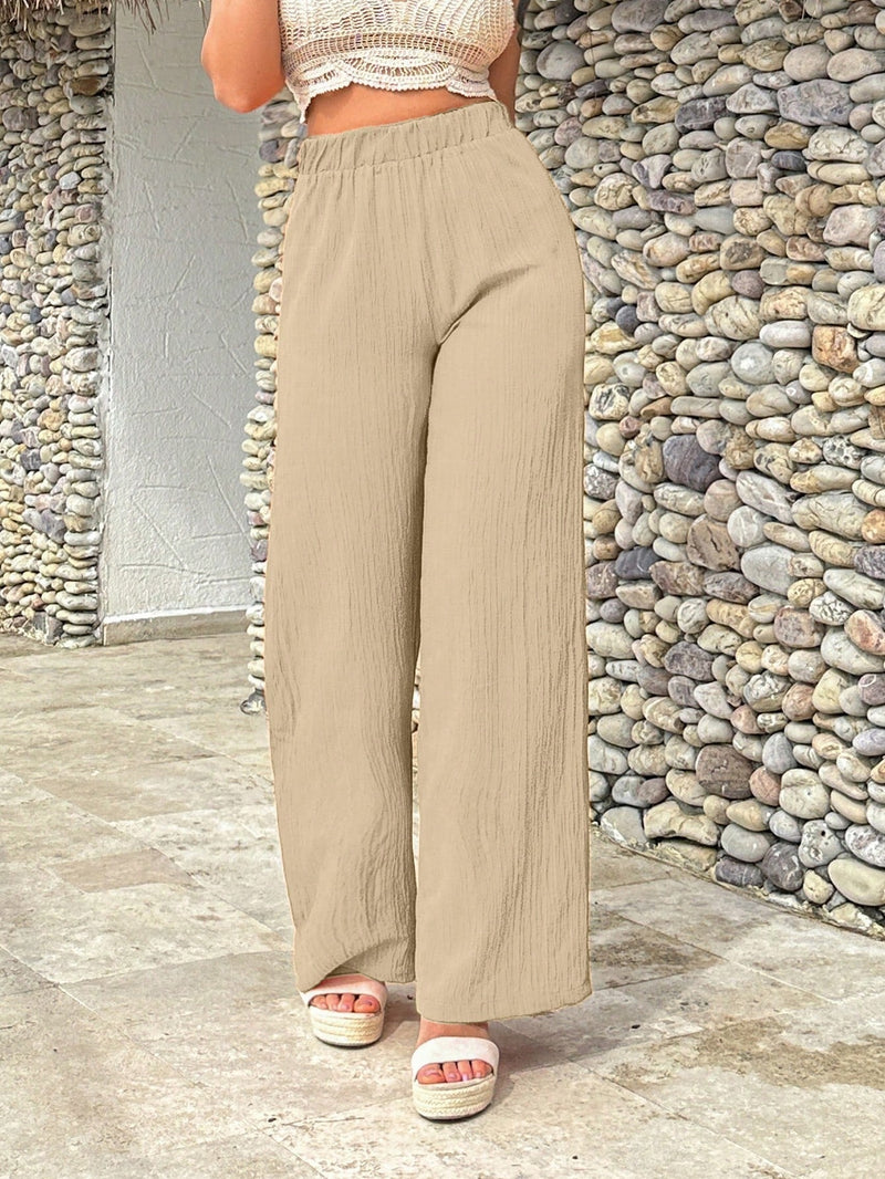 Pantalon comodo de color naranja para mujer