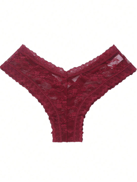 4/piezas tanga sexy para mujer, con diseno de flores pequenas calado y tirantes cruzados de encaje, ropa interior sexy