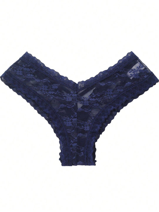 4/piezas tanga sexy para mujer, con diseno de flores pequenas calado y tirantes cruzados de encaje, ropa interior sexy