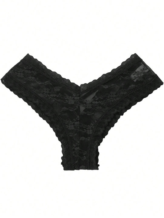 4/piezas tanga sexy para mujer, con diseno de flores pequenas calado y tirantes cruzados de encaje, ropa interior sexy