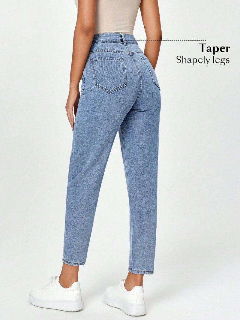 Jeans casuales y simples para uso diario de mujer