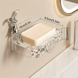 Soporte de Jabón de Pared Sin Taladrar, Artefacto de Jabón de Baño de Alta Gama para el Hogar