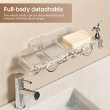 Soporte de Jabón de Pared Sin Taladrar, Artefacto de Jabón de Baño de Alta Gama para el Hogar