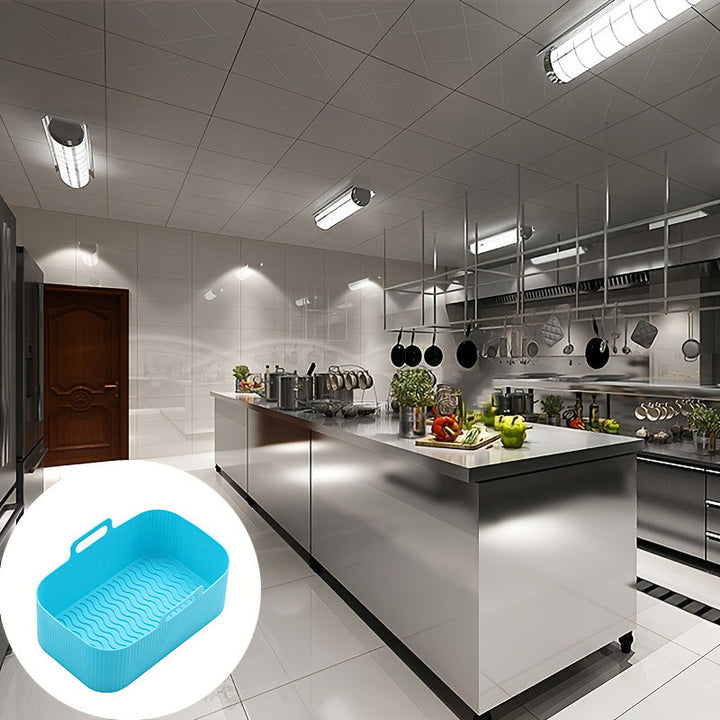 Cesta de silicona para freidora de aire – 1 bandeja para hornear antiadherente, compatible con freidoras NINJA, tapete de cocina resistente al calor para uso en cocina y restaurante