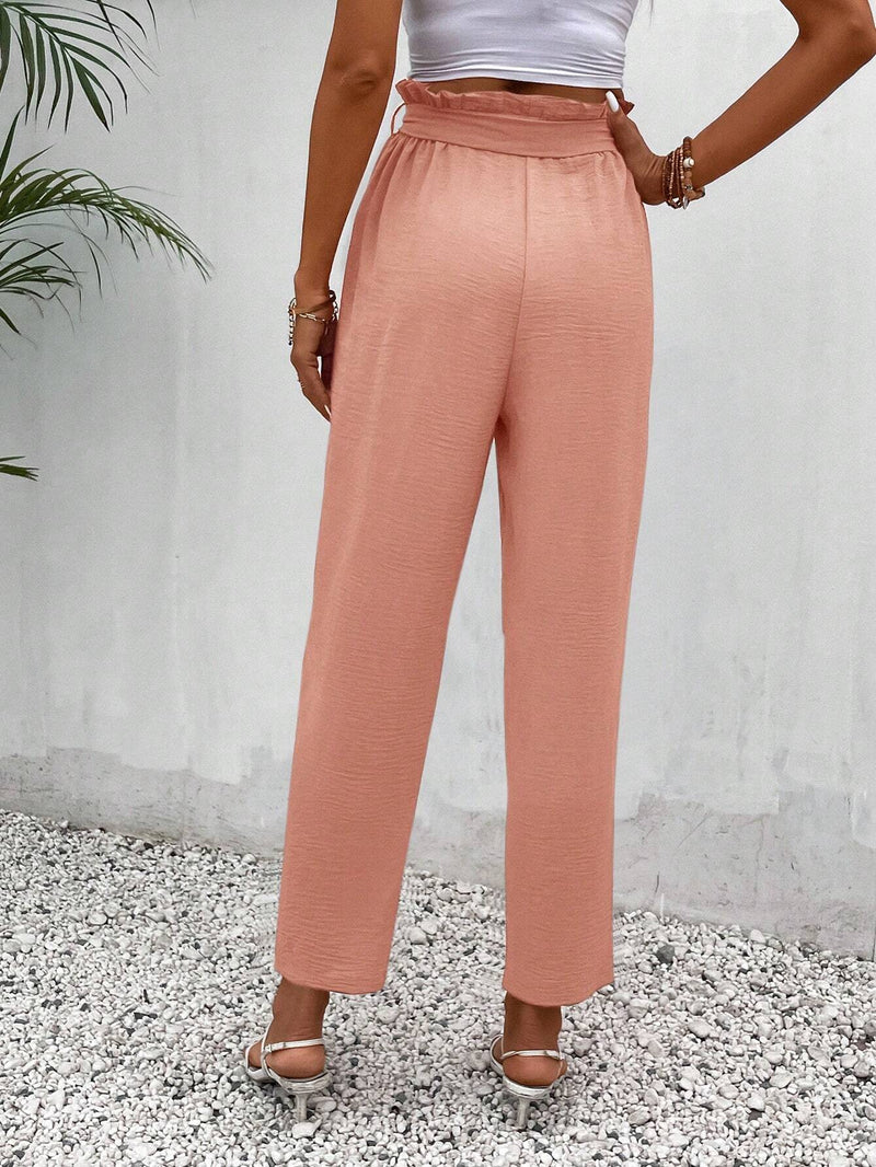 Frenchy Pantalones para uso diario para mujer, de unicolor y estilo casual con pierna recta