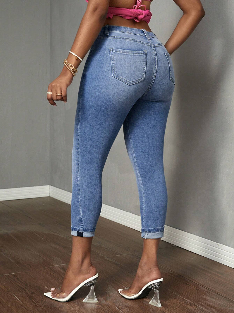 Slayr Pantalones Jeans ajustados para mujer, modernos y combinables para uso diario