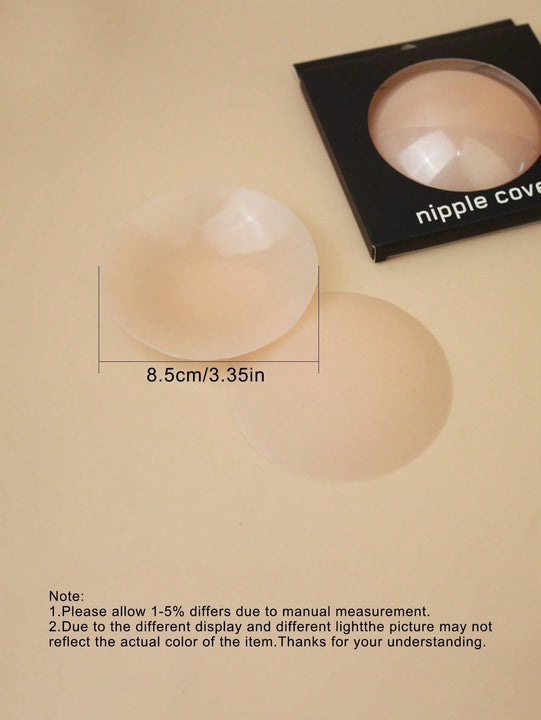 Juego de almohadillas de silicona para Brasier en caja de color: cubierta solida autoadhesiva anti-luz y sin rastro para pezones, super ligero y sin soporte
