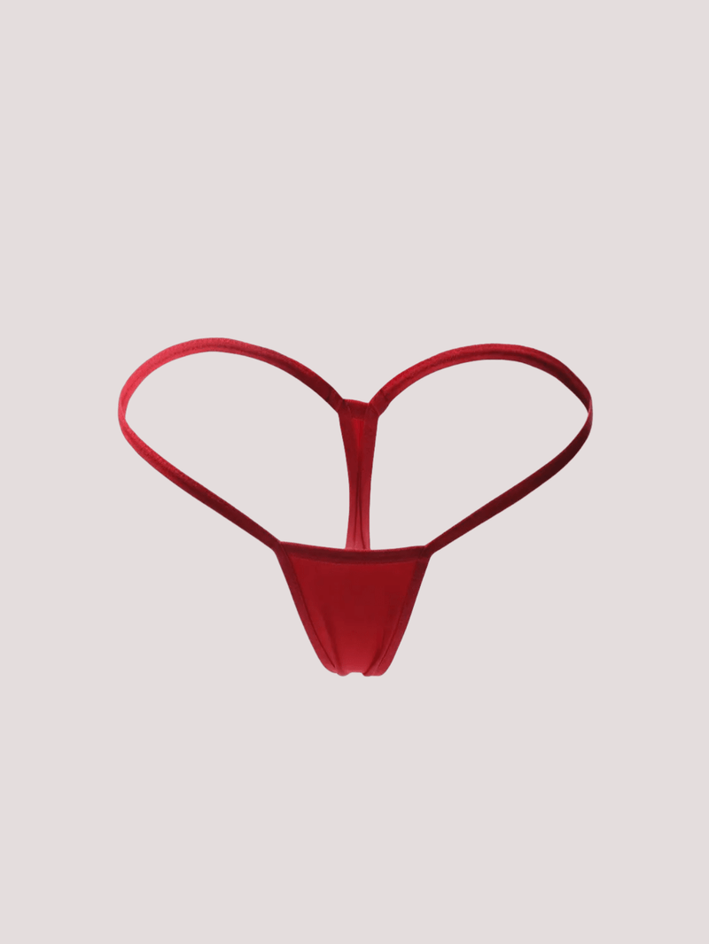 Conjunto de lenceria sexy de 3 piezas para mujeres con tanga de unicolor, panties de forma de T de cintura baja