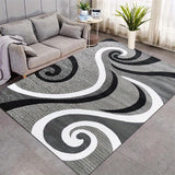1 pieza, alfombra moderna para sala, diseño de líneas simples, alfombra suave, 1.2 cm de grosor, lavable, antideslizante, para sala, patio, oficina y cocina